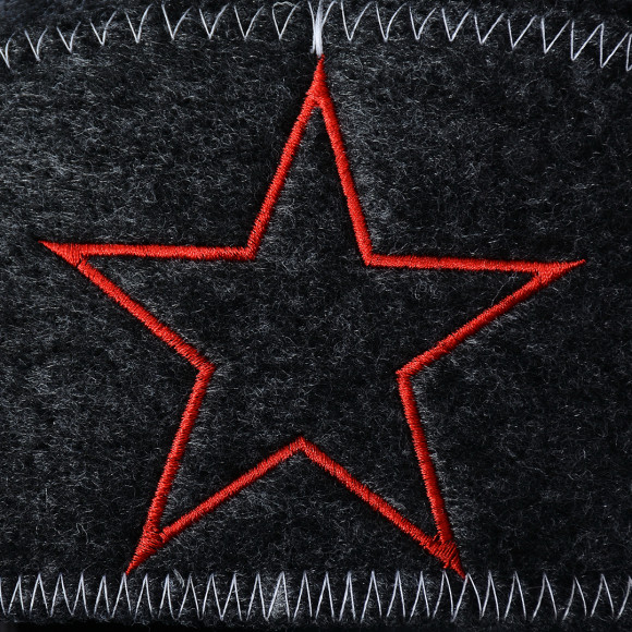 Шапка банная "Ушанка" серая, евро